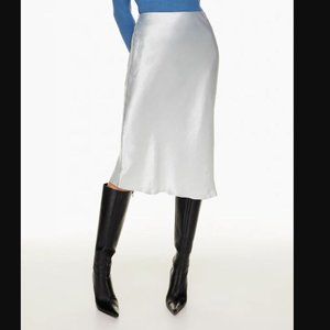 Aritzia Babaton Baby Blue Slip Midi Skirt